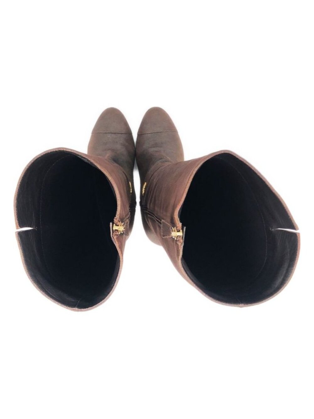 Chanel CC Logo Gradient Round Toe Heel Long Boots 3812 Brown - Picture 3 of 10